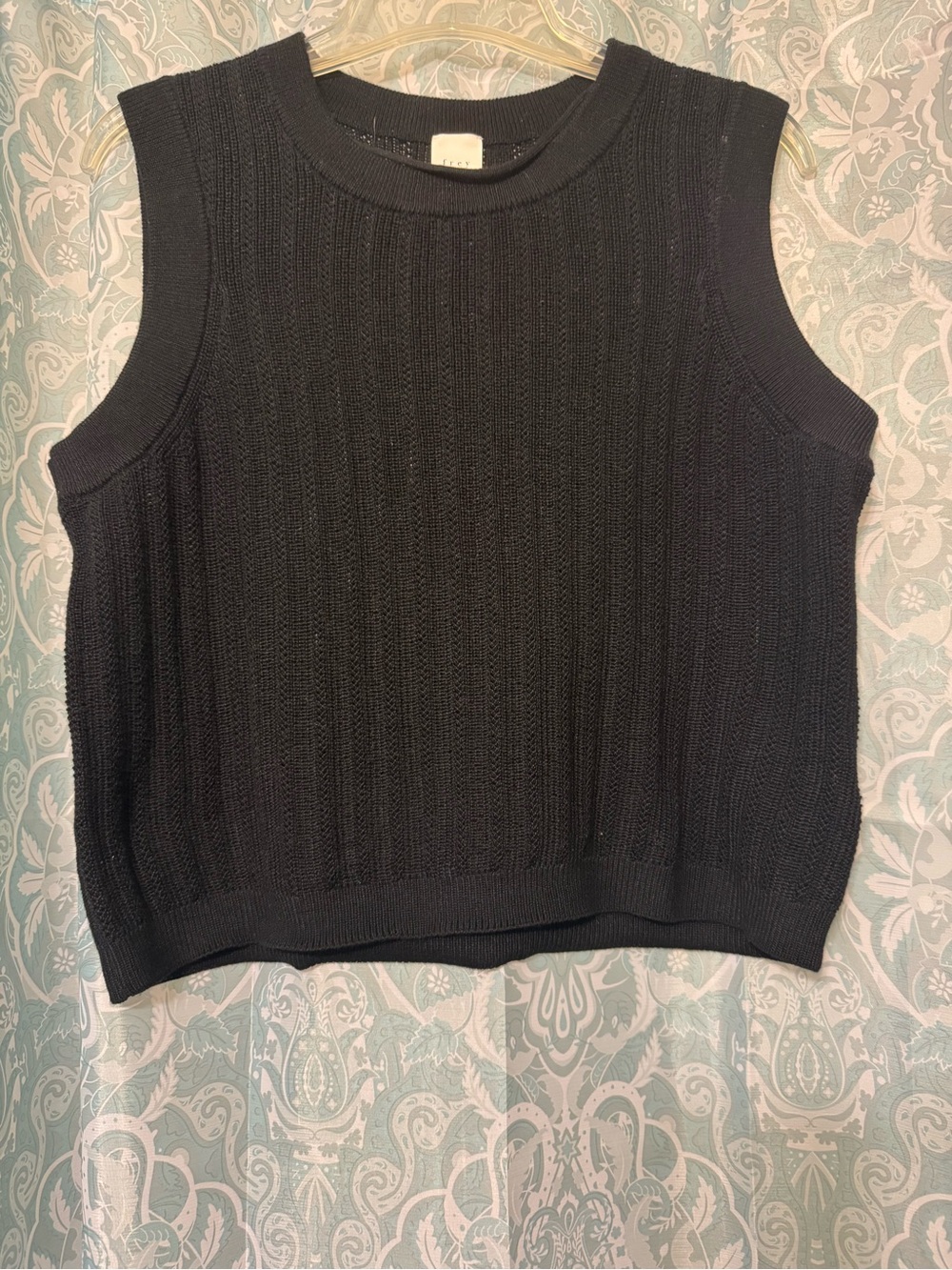 Black Sleeveless Knit Top - Classic Sweater Tank